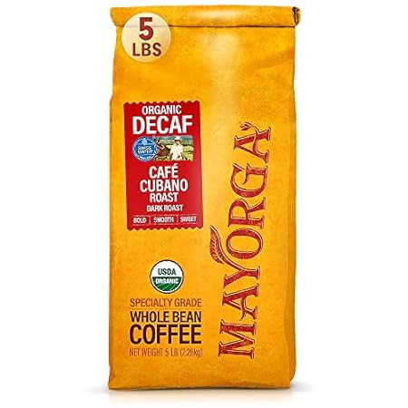 Mayorga Decaf Dark Roast Coffee 5lb Bag Café Swiss Water