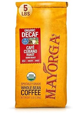 Mayorga Decaf Dark Roast Coffee 5lb Bag Café Swiss Water