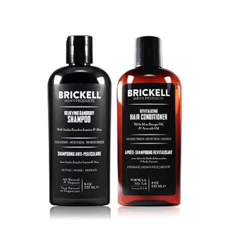 Brickell Men’s Daily Relieving Hair Care Routine， Dandruf