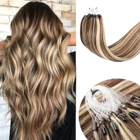 Micro Link Hair Extensions Real Human Hair 24inch Brown B