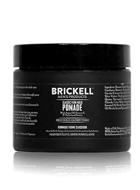 Brickell Men's Hair Styling Firm Hold Pomade for Men， Nat