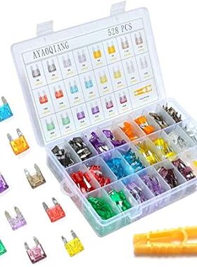 528 pcs Assorted Standard Auto Car Truck Blade Fuses Asso