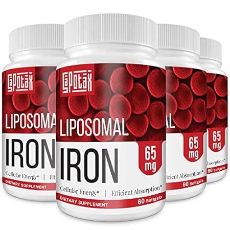 Liposomal Fe Iron Supplement for Women，65 mg Iron Supplem