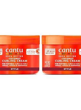 Cantu Coconut Curling Cream for Natural Hair with Pure Sh