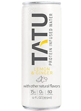 TATU Ready-To-Drink Protein Infused Water Lemon Ginger 24