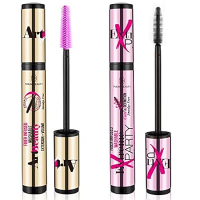 Washable Mascara Makeup，Black，Mascara Volume and Length E