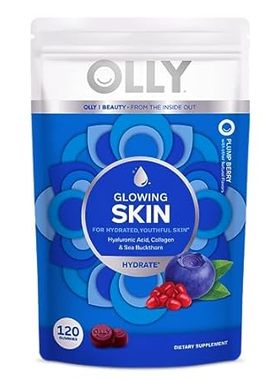 OLLY Glowing Skin Collagen Gummy， Hydrated， Youthful Skin