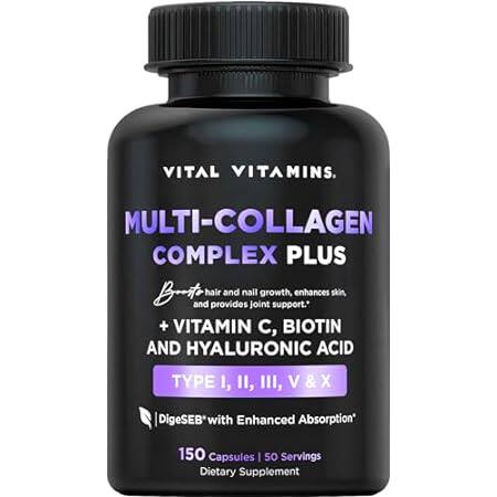 Vital Vitamins Multi Collagen Plus - Biotin， Hyaluronic A