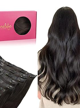 WENNALIFE Seamless Clip In Hair Extensions， 16 Inch 130g
