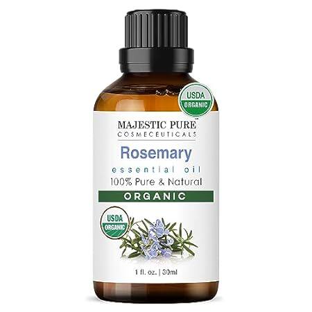 Majestic Pure USDA Organic Rosemary Essential Oil， Premiu