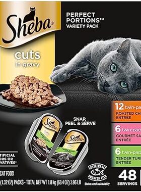 SHEBA Perfect Portions Cuts in Gravy Wet Cat Food Trays (