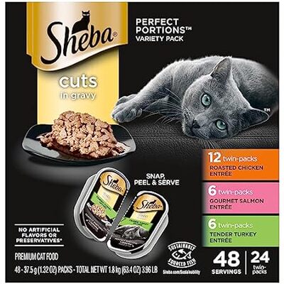 SHEBA Perfect Portions Cuts in Gravy Wet Cat Food Trays (