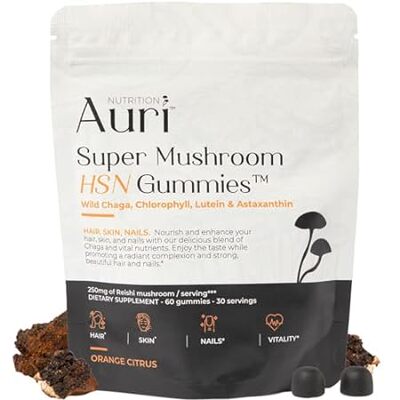 Auri Super Mushroom HSN Gummies - Hair Skin and Nails Gum