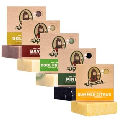 Dr. Squatch All Natural Bar Soap for Men， 5 Bar Variety P