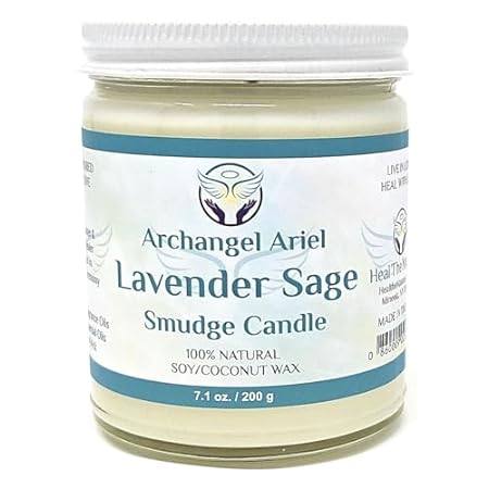 Lavender Sage Candle， Archangel Ariel Lavender Candles fo