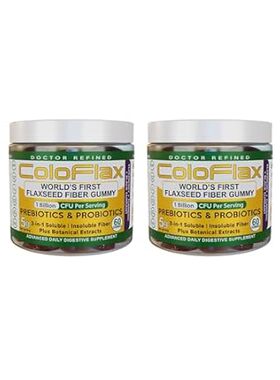 ColoFlax Flaxseed Chewable Gummy Supplement， Flaxseed Ext
