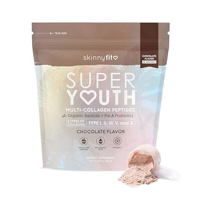 SkinnyFit Super Youth Chocolate Multi-Collagen Peptides +