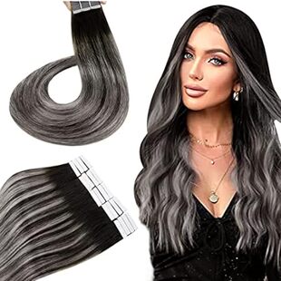 Hetto Balayage Tape in Hair Extensions Human Hair Off Bla