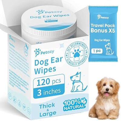 Dog Ear Wipes for Dog | Unscented Dog Ear Cleaner for Dog