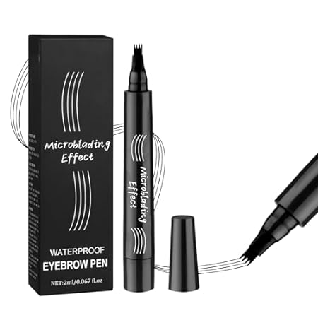 Eyebrow Pencil - 4 Tip Microblading Eyebrow Pen， Smudge-P