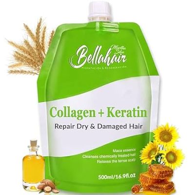 Hydrating Collagen Hair Mask for Dry Damaged Hair and Gro