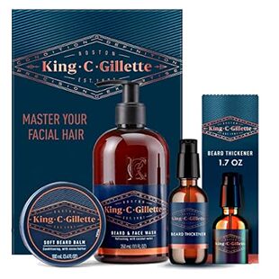 King C. Gillette Beard Wash， Mens Face Wash， Infused w/Ar