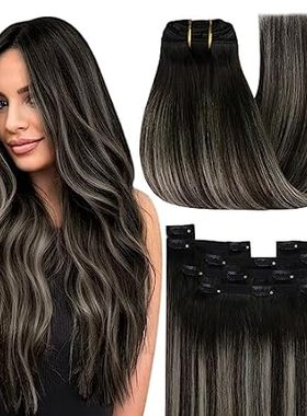 YoungSee Black Ombre Clip in Hair Extension Lace Clip in