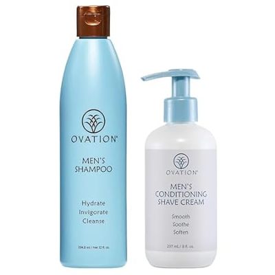 Ovation Hair Men's Shower Essentials Bundle with 12 oz Me