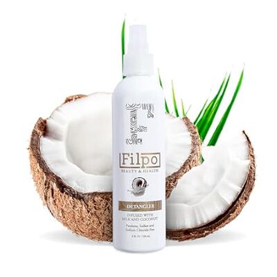 FILPO Beauty Hair Detangler Spray Infused Coconut Milk Hy
