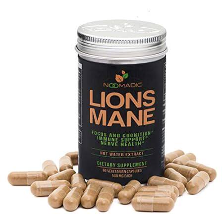 Lion's Mane Mushroom， 60 Capsules | 500mg Each， Nerve Gro