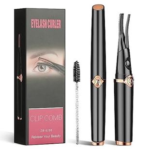 Varku Heated Eyelash Curler for Women with Built-in Comb，