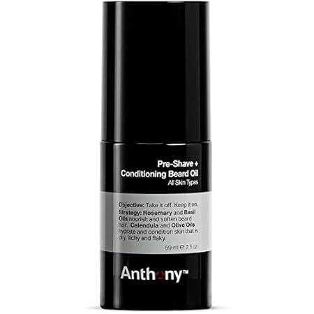 Anthony Pre-Shave and Conditioning Beard Oil， 2 Fl Oz， Co