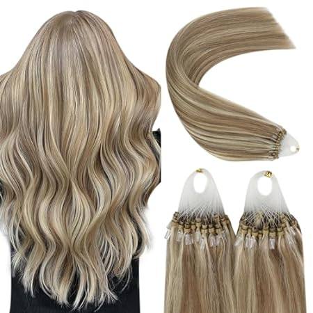 YoungSee Micro Hair Extensions Human Hair Light Brown Hig