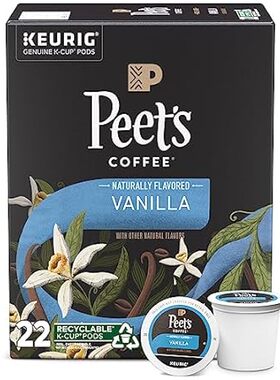 Peet's Coffee， Flavored Coffee K-Cup Pods for Keurig Brew
