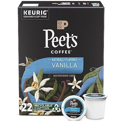Peet's Coffee， Flavored Coffee K-Cup Pods for Keurig Brew