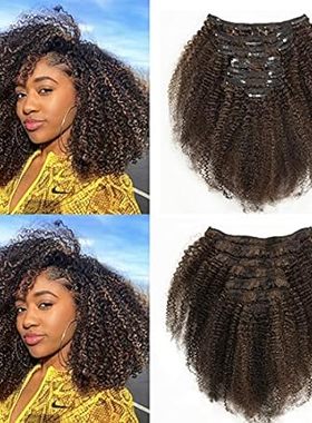 Loxxy Afro Kinky Curly Clip in Hair Extensions Human Hair