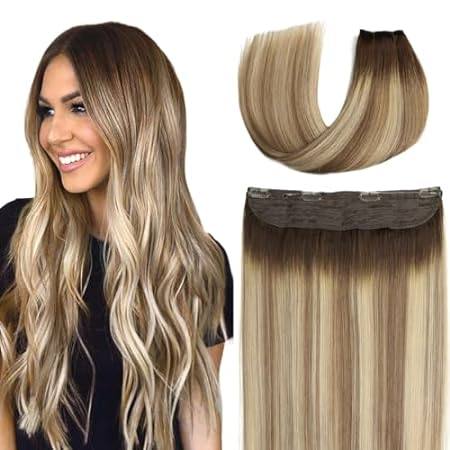 SURNEL Wire Hair Extensions Real Human Hair 16 inch 65g B
