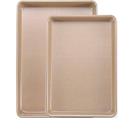 Cookie Sheet Baking Pan Set， Professional Baking Sheet fo