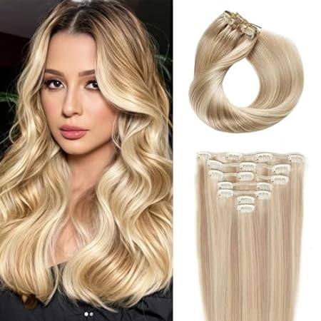 Clip in Hair Extensions Real Human Hair 24 inch 120g 7pcs