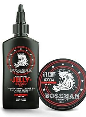 Bossman Beard Oil Jelly and Relaxing Beard Balm Combo- Ha