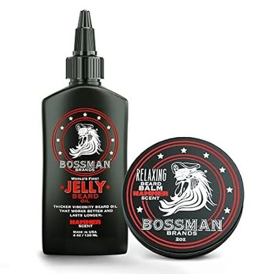 Bossman Beard Oil Jelly and Relaxing Beard Balm Combo- Ha