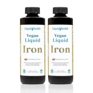 LIQUIDHEALTH Vegan Liquid Iron Supplement with SunActive