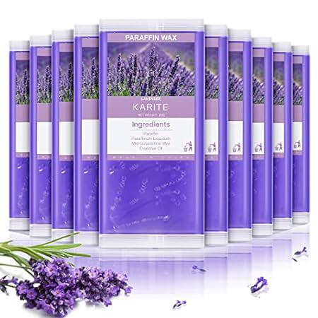 KARITE Paraffin Wax Refills， 10 Pack Lavender Scented Par