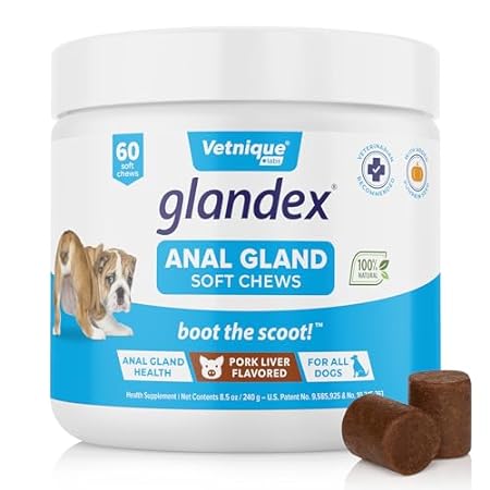Glandex Anal Gland Soft Chew Treats with Pumpkin for Dogs