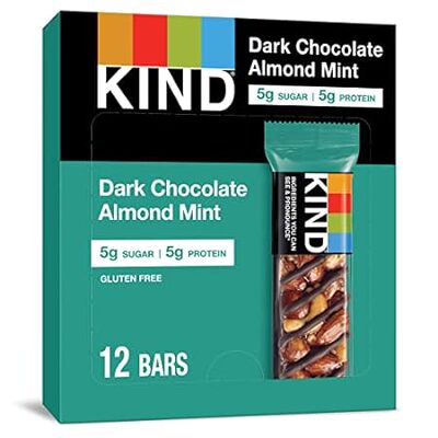 KIND Bars， Dark Chocolate Mint， Healthy Snacks， Gluten Fr
