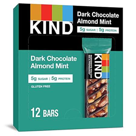 KIND Bars， Dark Chocolate Mint， Healthy Snacks， Gluten Fr