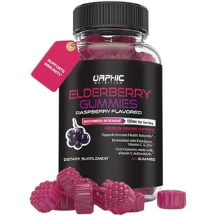 ORPHIC NUTRITION Elderberry Gummies with Vitamin C and Zi