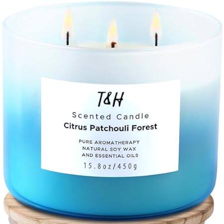 Citrus Patchouli Forest 3-Wick Scented Candle - Luxury Sp