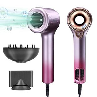 Ionic Hair Dryer with Diffuser for Curly Hair， 1500W Prof