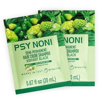 Black Hair | Hair Color (0.67 fl oz， 12 Sachets) | Real B